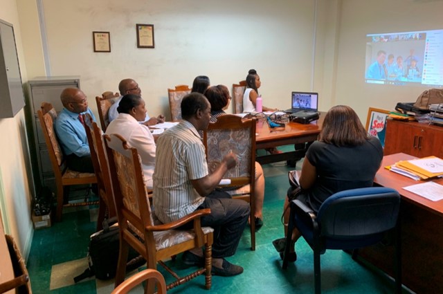 The Taiwan Embassy of Saint Vincent and the Grenadines arranged an online video meeting