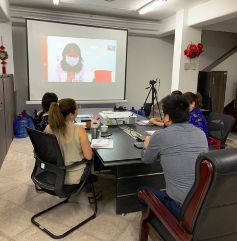 Cathy General Hospital and the disease prevention government officials from the Ministry of Health and Welfare of Paraguay had an online video meeting
