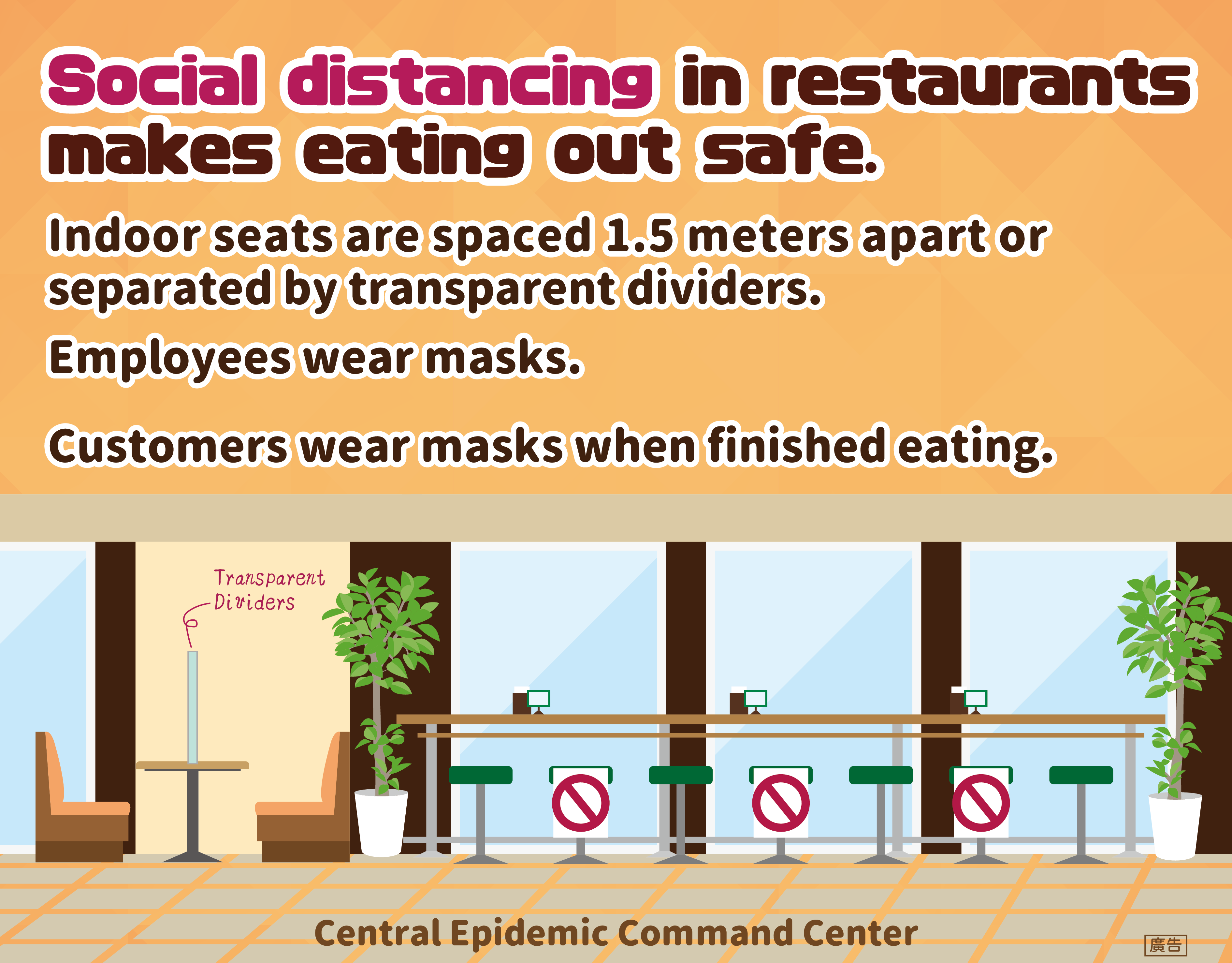 social distancing in restaurants makes eating out safe